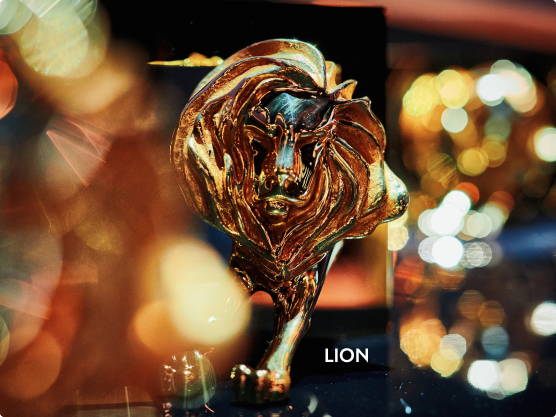 Oficjalne statuetki Cannes Lions: Grand Prix, Gold, Silver oraz Bronze Lion. Materiały orgnizatora: canneslions.com